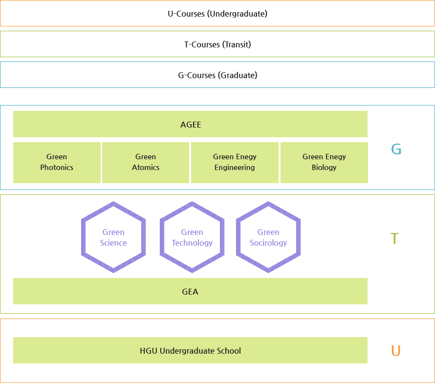 U-Courses (Undergraduate) T-courses (Transit) G-Courses (Graduate)